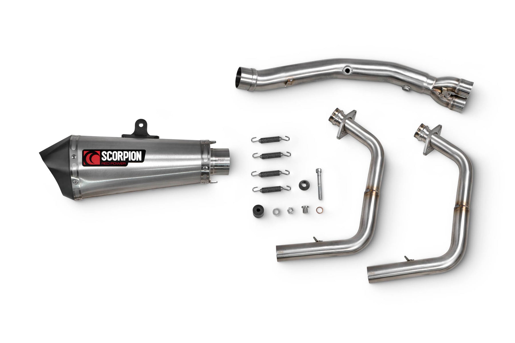 Kawasaki Ninja 400/250 (2018–2024) Scorpion Exhaust Serket Taper Race System - Brushed Stainless