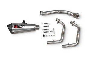 Kawasaki Ninja 400/250 (2018–2024) Scorpion Exhaust Serket Taper Race System - Brushed Stainless