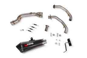 Kawasaki Ninja 650 (2023–2025) Scorpion Exhaust Serket Taper Full System - Carbon Fibre