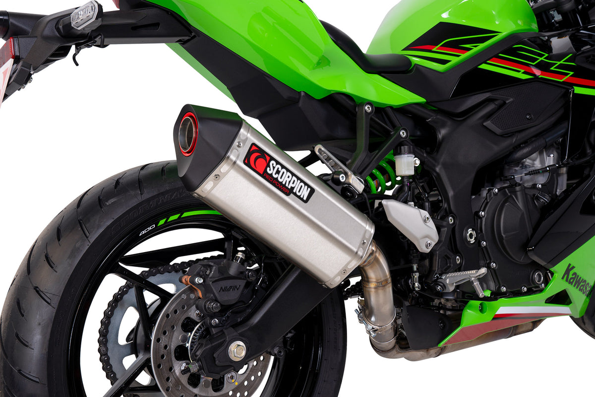 Kawasaki Ninja ZX-4RR (2023–2025) Scorpion Exhaust Serket Parallel Slip-on - Stainless Steel