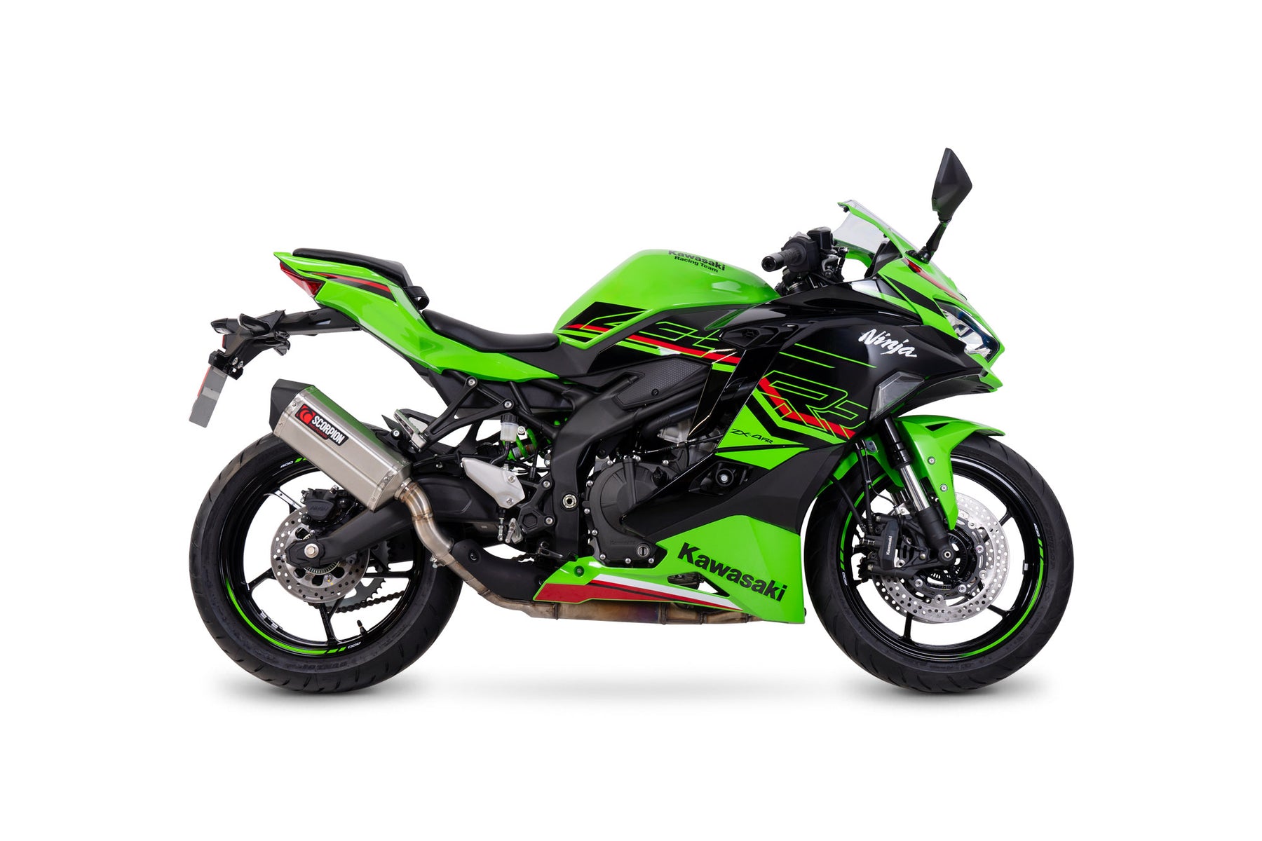 Kawasaki Ninja ZX-4RR (2023–2025) Scorpion Exhaust Serket Parallel Slip-on - Stainless Steel