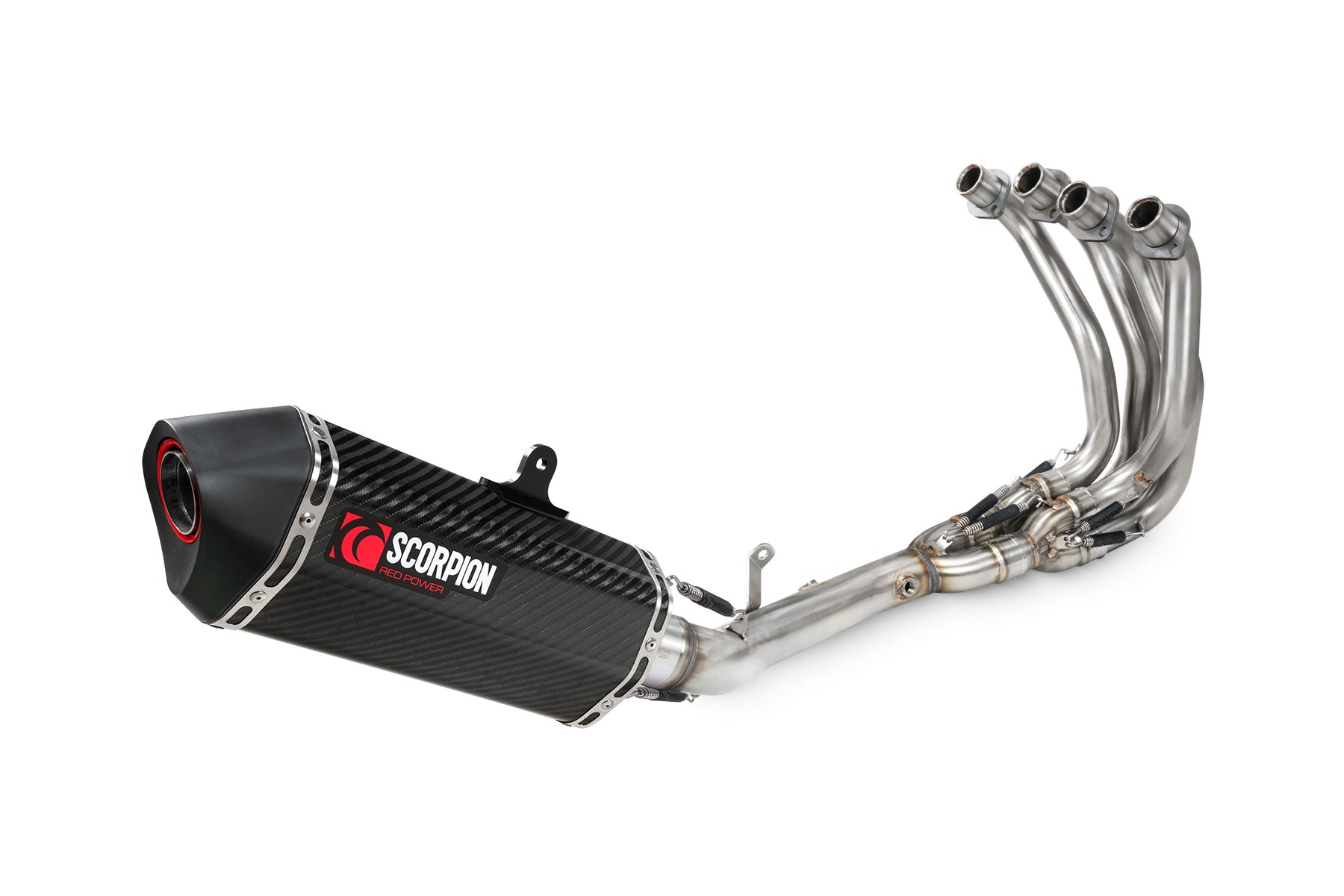 Kawasaki Ninja ZX-4RR (2023–2025) Scorpion Exhaust Serket Parallel Full System - Carbon Fibre