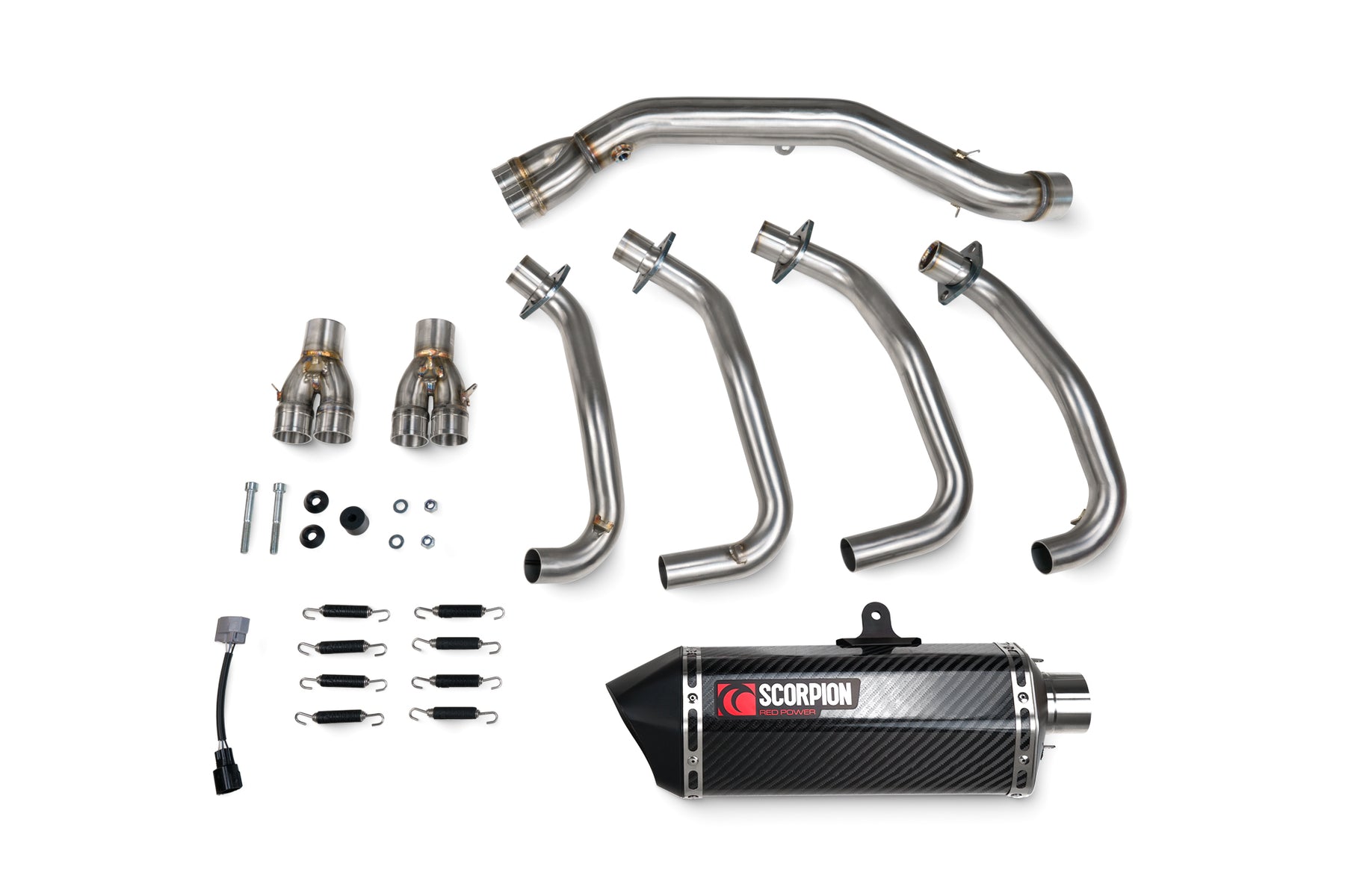 Kawasaki Ninja ZX-4RR (2023–2025) Scorpion Exhaust Serket Parallel Full System - Carbon Fibre