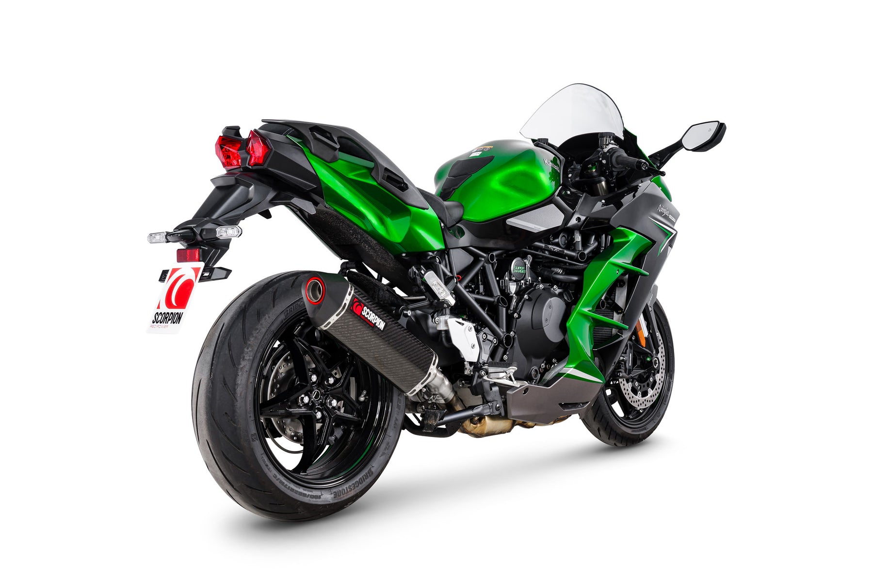 Kawasaki Ninja H2 SX (2022–2025) Scorpion Exhaust Serket Parallel Slip-on - Carbon Fibre