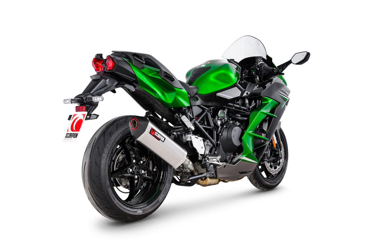 Kawasaki Ninja H2 SX (2022–2025) Scorpion Exhaust Serket Parallel Slip-on - Titanium