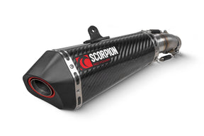 Kawasaki Ninja 500 Euro 5 (2024–2025) Scorpion Exhaust Serket Taper Slip-on - Carbon Fibre