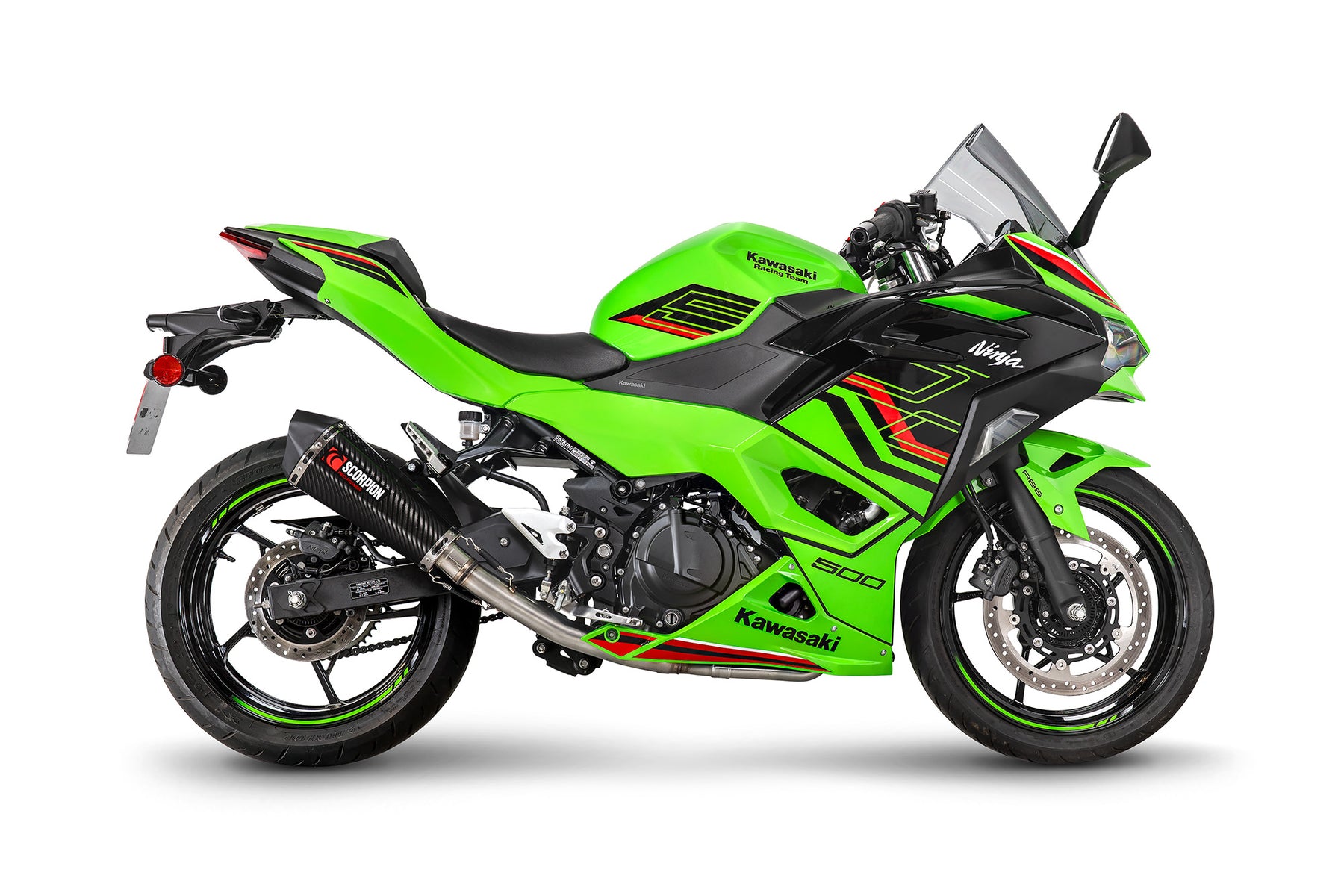 Kawasaki Ninja 500 Euro 5 (2024–2025) Scorpion Exhaust Serket Taper Race System - Carbon Fibre