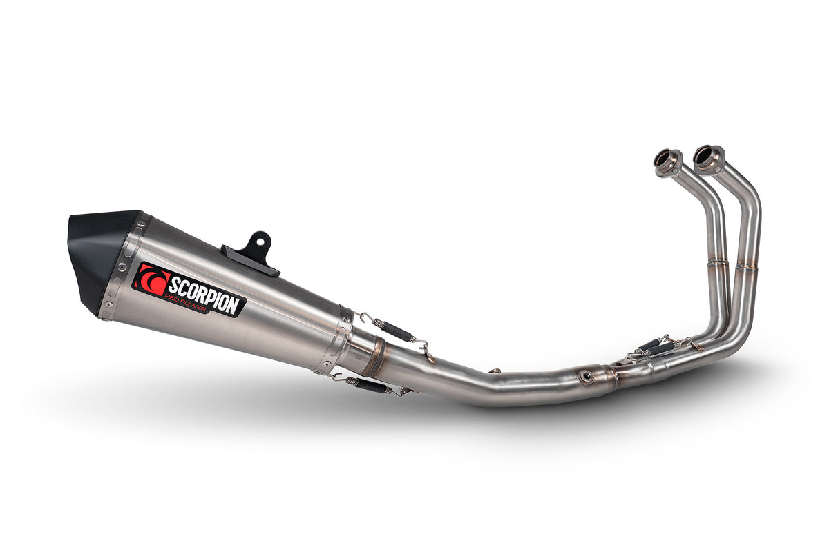 Kawasaki Ninja 500 Euro 5 (2024–2025) Scorpion Exhaust Serket Taper Race System - Brushed Stainless