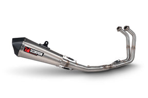 Kawasaki Ninja 500 Euro 5 (2024–2025) Scorpion Exhaust Serket Taper Race System - Brushed Stainless