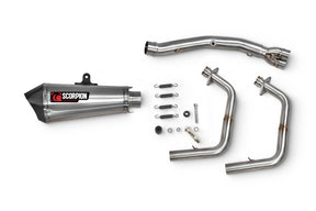 Kawasaki Ninja 500 Euro 5 (2024–2025) Scorpion Exhaust Serket Taper Race System - Brushed Stainless