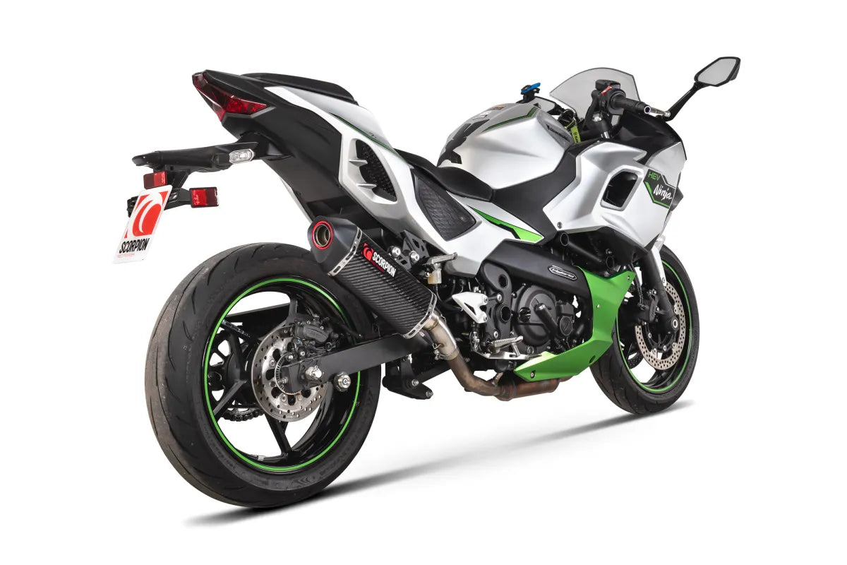 Kawasaki Ninja 7 Hybrid / Z7 Hybrid (2024-2026) SCORPION Exhaust Serket Parallel Slip-on – Carbon Fibre