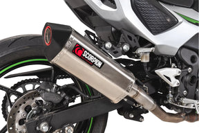 Kawasaki Ninja 7 Hybrid / Z7 Hybrid (2024-2026) SCORPION Exhaust Serket Parallel Slip-on – Brushed Stainless Steel