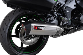 Kawasaki Ninja 1100 SX & SX SE, Euro 5+ (2025-2025) SCORPION Exhaust Serket Taper Slip-on – Brushed Stainless Steel