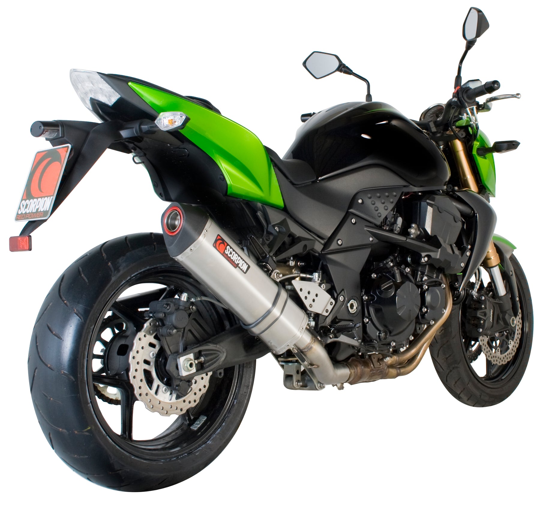 Kawasaki Z 750 (2007–2012) Scorpion Exhaust Serket Parallel Slip-on - Brushed Stainless