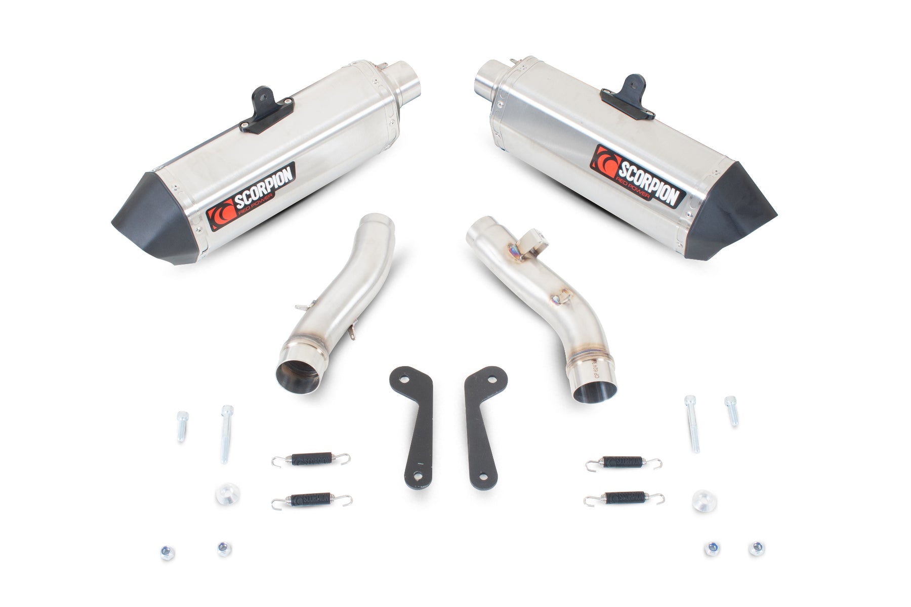 Kawasaki Z 1000 (2007–2009) Scorpion Exhaust Serket Parallel Slip-on Pair - Brushed Stainless