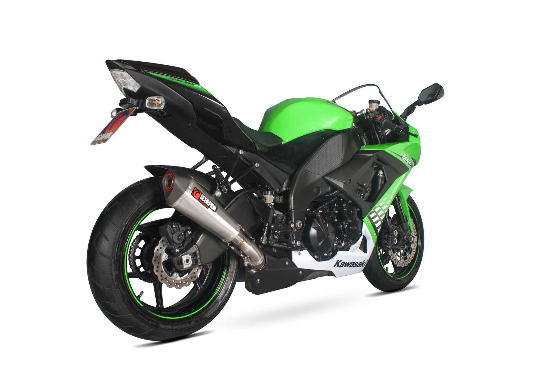 Kawasaki Ninja ZX-10R (2008–2010) Scorpion Exhaust Serket Taper Slip-on - Brushed Stainless