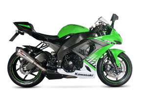 Kawasaki Ninja ZX-10R (2008–2010) Scorpion Exhaust Serket Taper Slip-on - Brushed Stainless