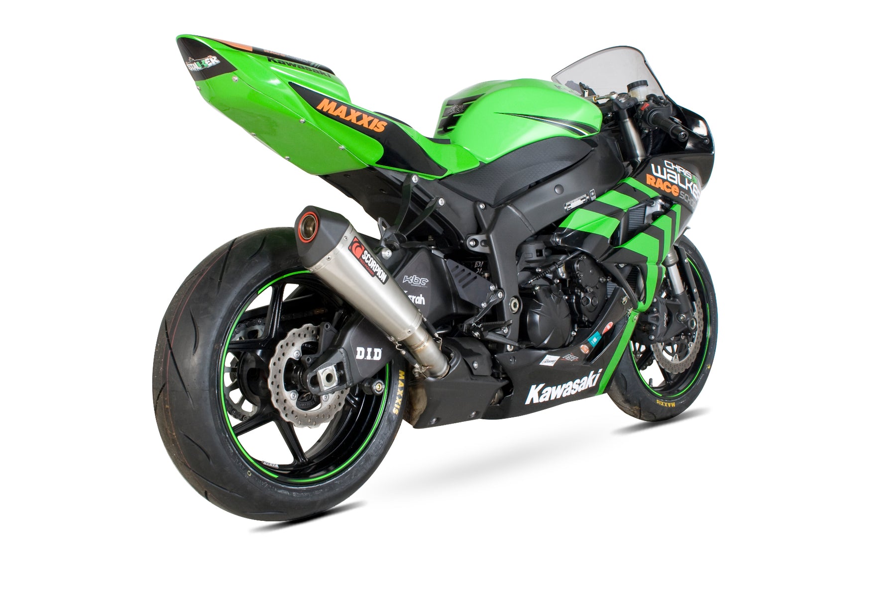 Kawasaki Ninja ZX-6R (2009–2012) Scorpion Exhaust Serket Taper Slip-on - Brushed Stainless