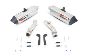 Kawasaki Z 1000 SX (2010–2013) Scorpion Exhaust Serket Parallel Slip-on Pair - Brushed Stainless