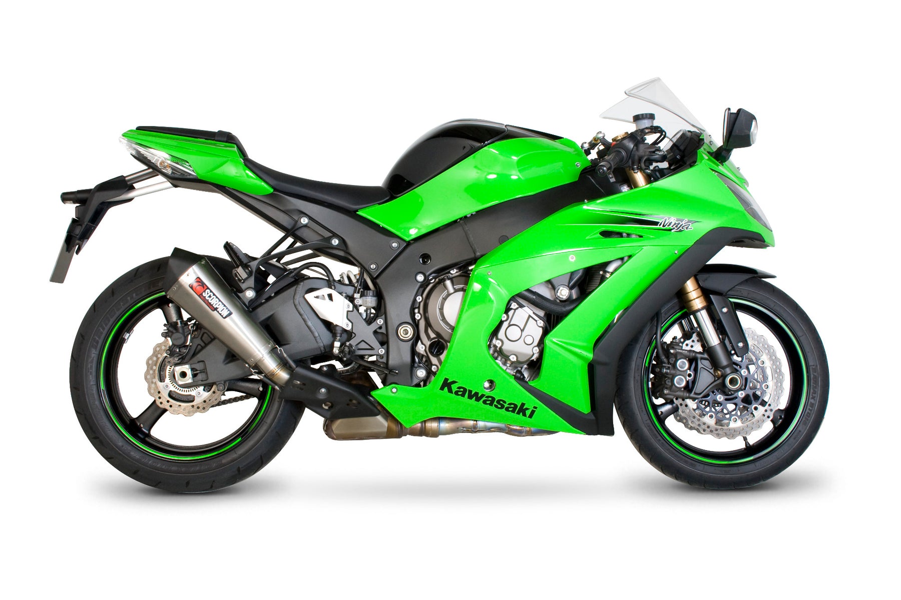 Kawasaki Ninja ZX-10R (2011–2015) Scorpion Exhaust Serket Taper Slip-on - Brushed Stainless