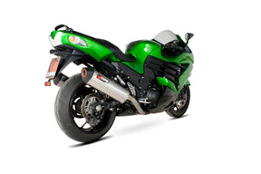 Kawasaki ZZR 1400 (2012–2020) Scorpion Exhaust Serket Parallel Slip-on Pair - Brushed Stainless
