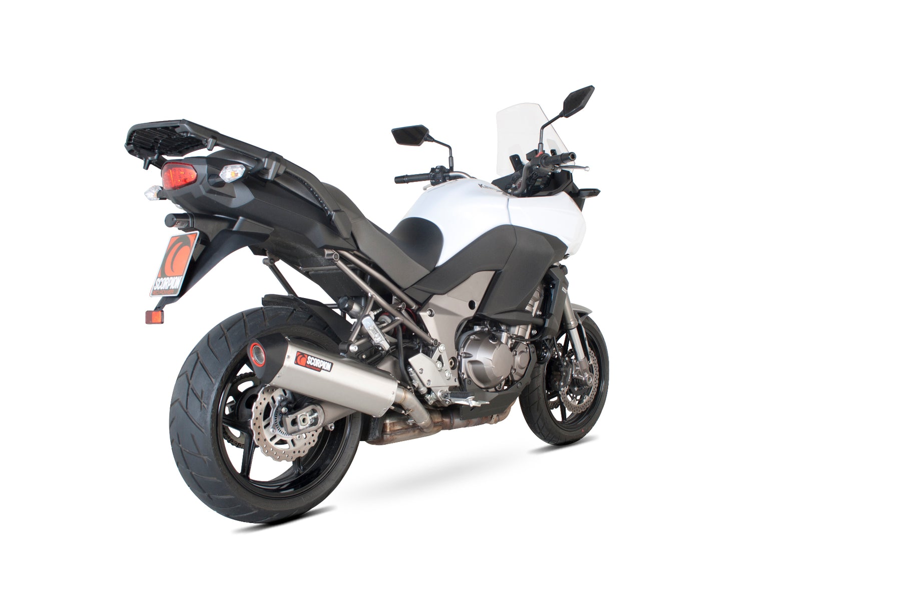 Kawasaki Versys 1000 (2012–2014) Scorpion Exhaust Serket Parallel Slip-on - Brushed Stainless