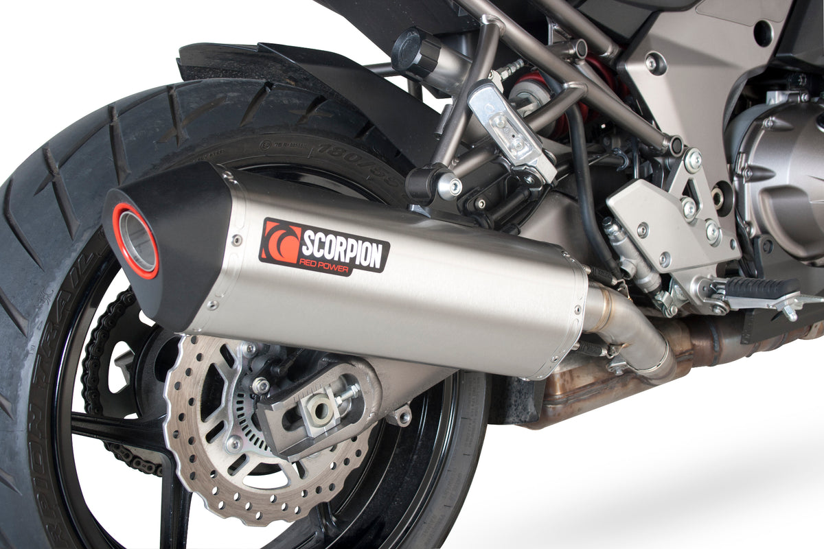 Kawasaki Versys 1000 (2012–2014) Scorpion Exhaust Serket Parallel Slip-on - Brushed Stainless