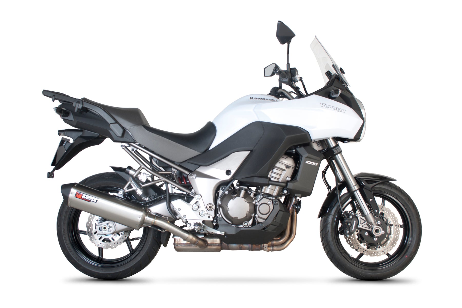 Kawasaki Versys 1000 (2012–2014) Scorpion Exhaust Serket Parallel Slip-on - Brushed Stainless