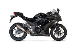 Kawasaki Ninja 300 (2012–2017) Scorpion Exhaust Serket Taper Slip-on - Brushed Stainless