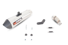 Kawasaki Ninja 300 (2012–2017) Scorpion Exhaust Serket Taper Slip-on - Brushed Stainless