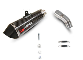 Kawasaki Ninja ZX-6R 636 (2013–2018) Scorpion Exhaust Serket Taper Slip-on - Carbon Fibre