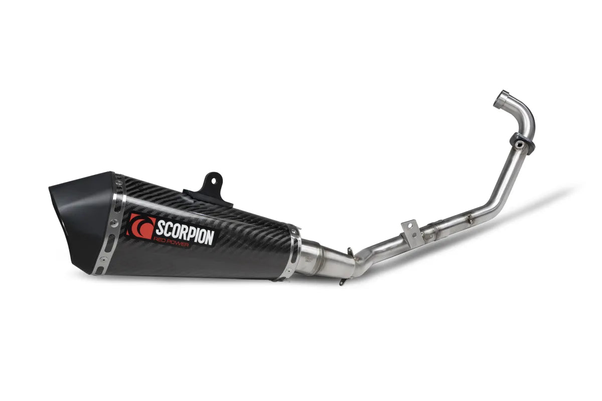 Keeway RKF 125 Euro 4 model (2019-2021) SCORPION Exhaust Serket Taper Full System – Carbon Fibre
