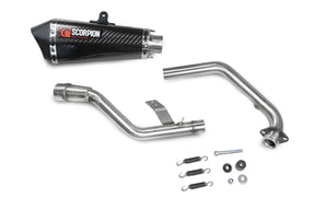 Keeway RKF 125 Euro 4 model (2019-2021) SCORPION Exhaust Serket Taper Full System – Carbon Fibre