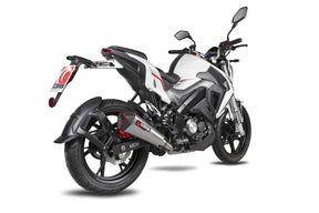 Keeway RKF 125 Euro 4 model (2019-2021) SCORPION Exhaust Serket Taper Full System – Brushed Stainless Steel
