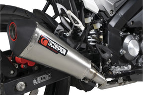 Keeway RKF 125 Euro 4 model (2019-2021) SCORPION Exhaust Serket Taper Full System – Brushed Stainless Steel