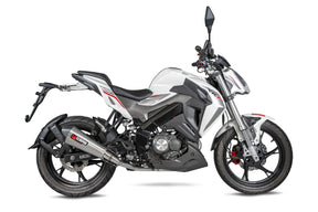 Keeway RKF 125 Euro 4 model (2019-2021) SCORPION Exhaust Serket Taper Full System – Brushed Stainless Steel