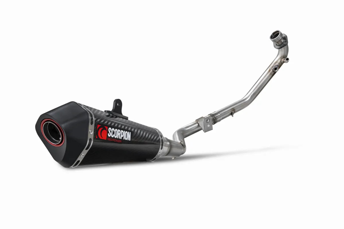 Keeway RKF 125 Euro 5 model (2021-2026) SCORPION Exhaust Serket Taper Full System – Carbon Fibre