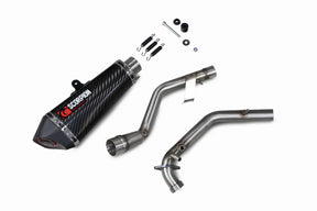 Keeway RKF 125 Euro 5 model (2021-2026) SCORPION Exhaust Serket Taper Full System – Carbon Fibre