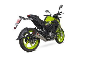 Keeway RKF 125 Euro 5 model (2021-2026) SCORPION Exhaust Serket Taper Full System – Brushed Stainless Steel