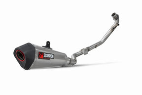Keeway RKF 125 Euro 5 model (2021-2026) SCORPION Exhaust Serket Taper Full System – Brushed Stainless Steel