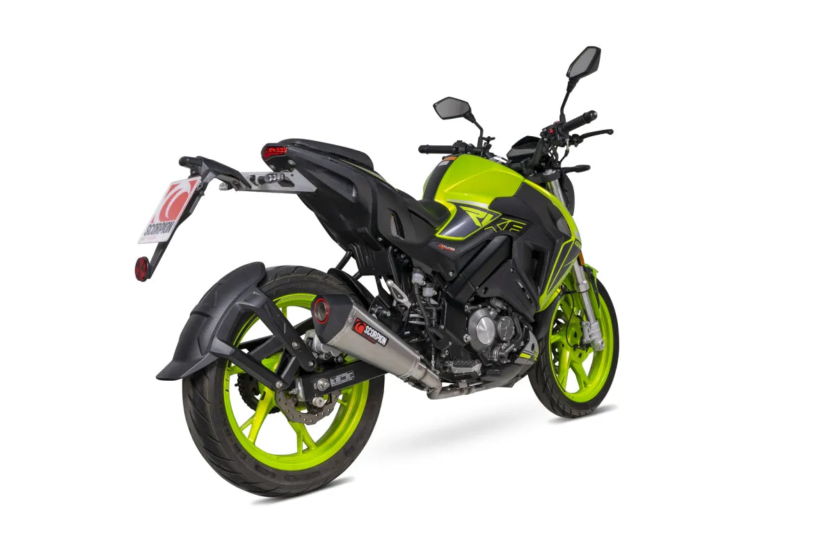 Keeway RKF 125 Euro 5 model (2021-2026) SCORPION Exhaust Serket Taper Full System – Titanium