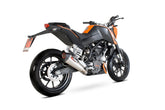 KTM Duke 125 (2017–2020) Scorpion Exhaust Serket Taper Slip-on - Brushed Stainless