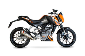 KTM Duke 125 (2017–2020) Scorpion Exhaust Serket Taper Slip-on - Brushed Stainless