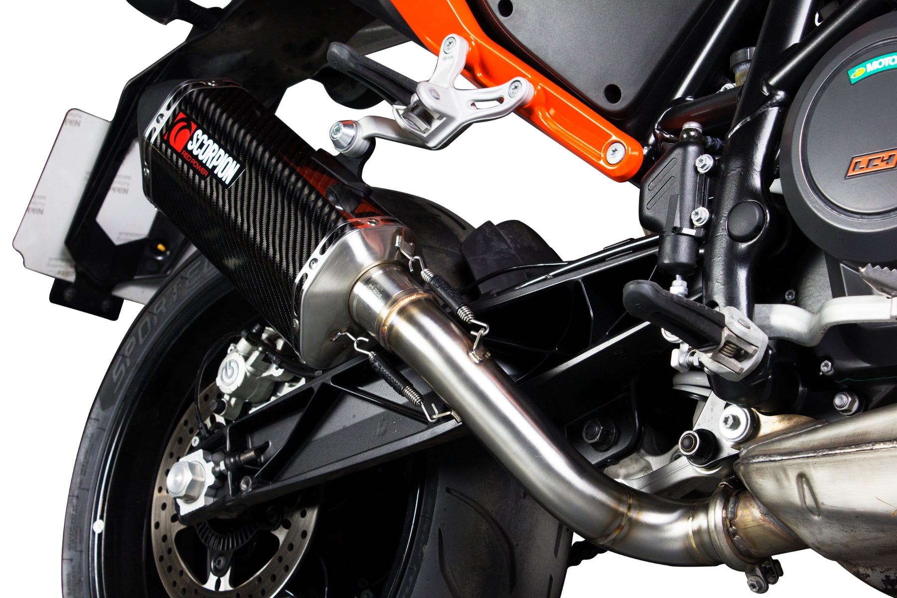 KTM Duke 690 (2012–2016) Scorpion Exhaust Serket Parallel Slip-on - Carbon Fibre