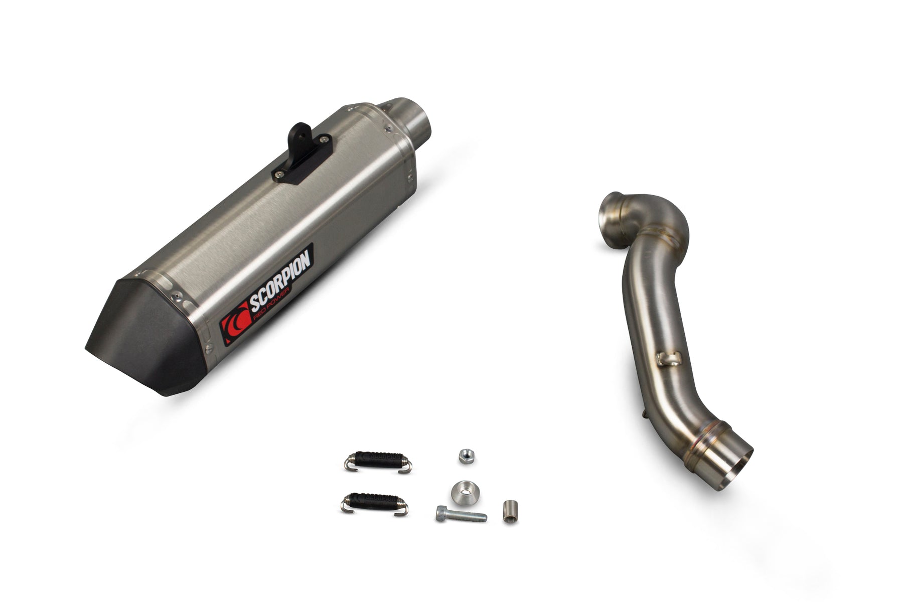 KTM Duke 690 (2012–2016) Scorpion Exhaust Serket Parallel Slip-on - Brushed Stainless