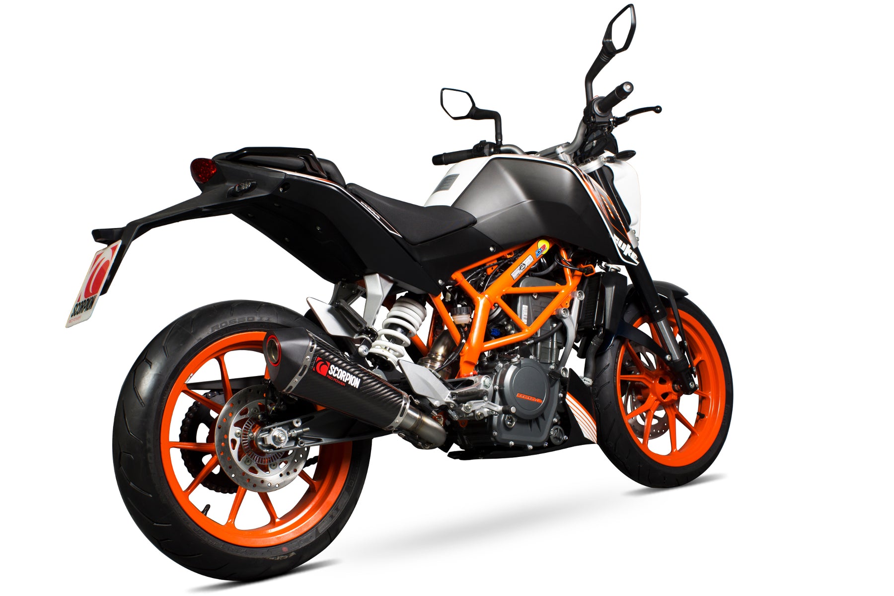 KTM Duke 390 (2013–2016) Scorpion Exhaust Serket Taper 3/4 System - Carbon Fibre