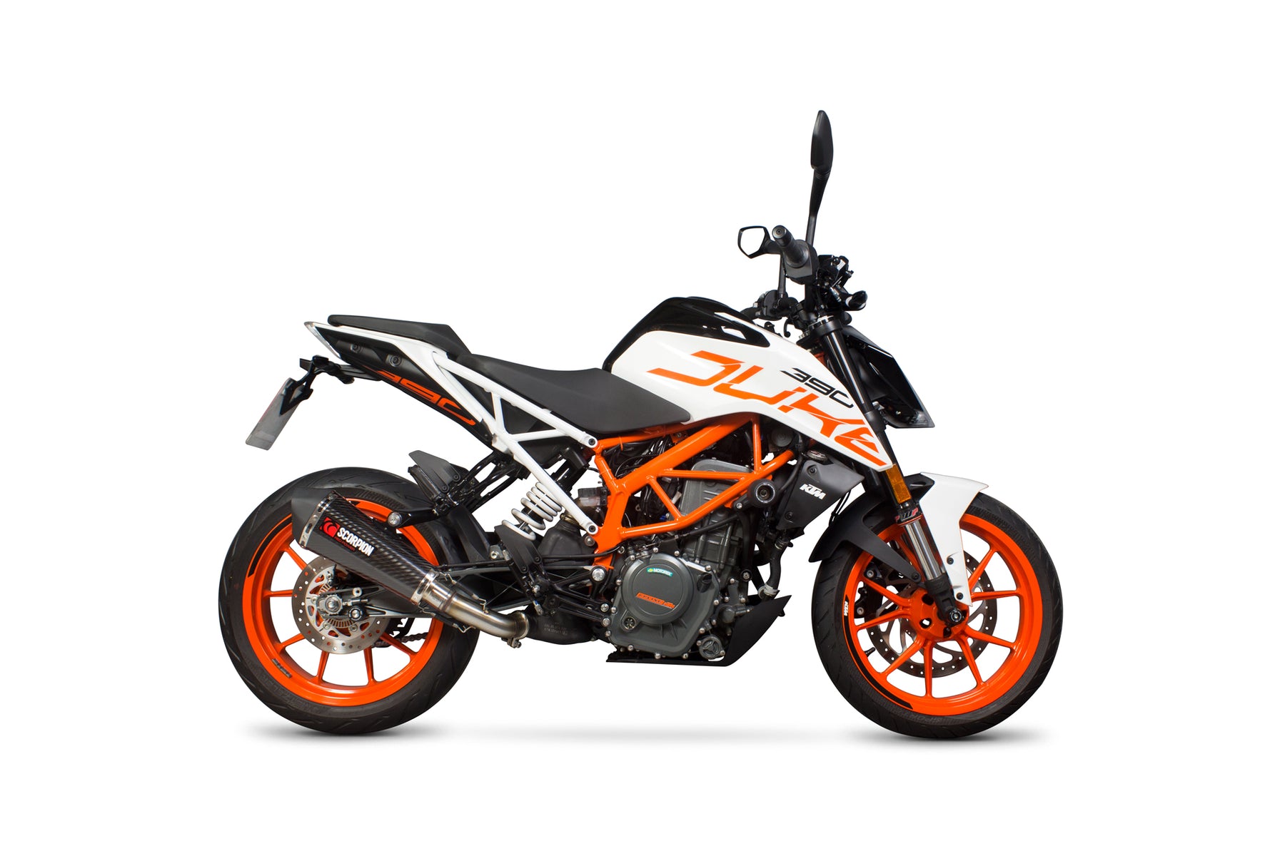 KTM Duke 390 (2017–2020) Scorpion Exhaust Serket Taper Slip-on - Carbon Fibre