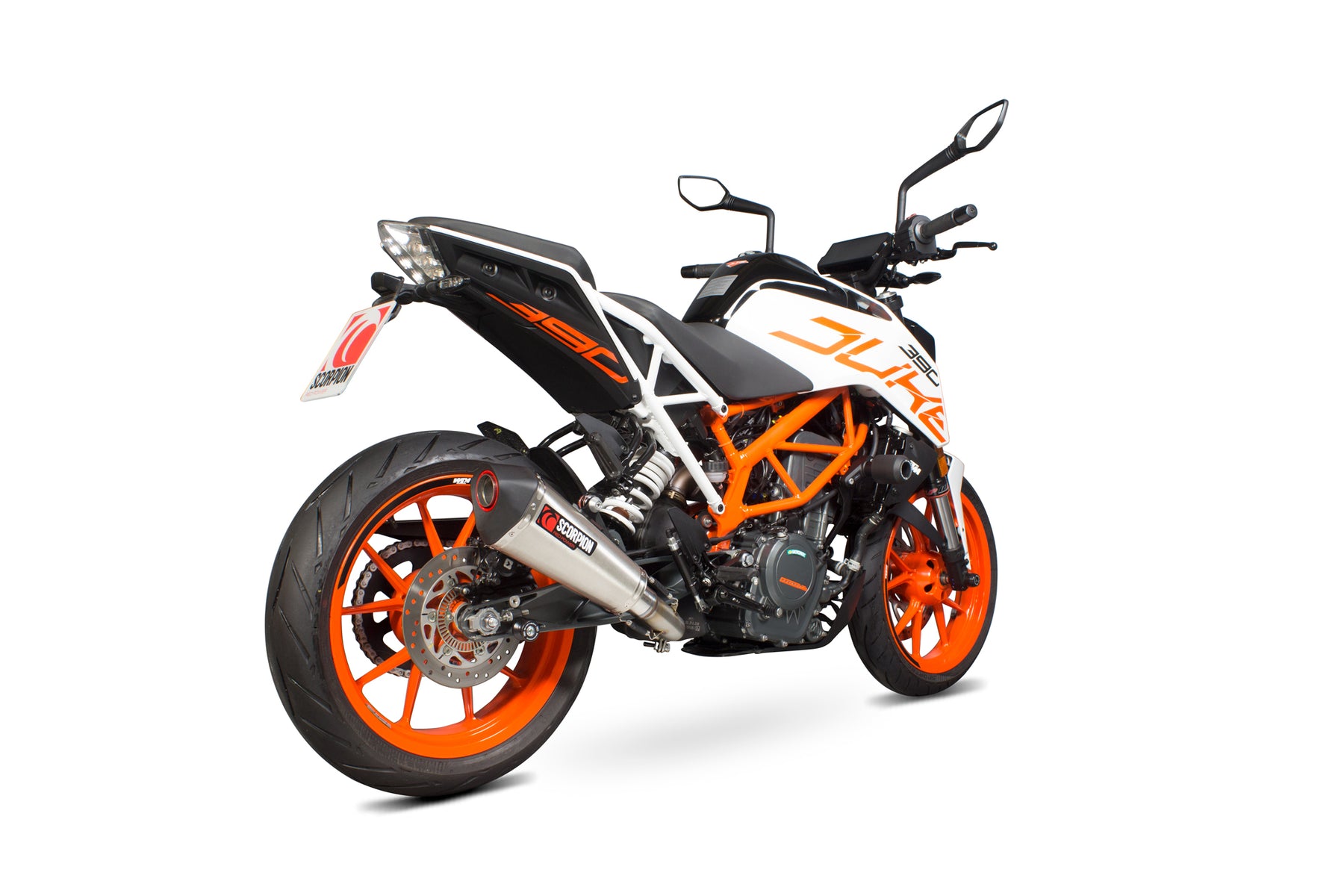 KTM Duke 390 (2017–2020) Scorpion Exhaust Serket Taper Slip-on - Brushed Stainless