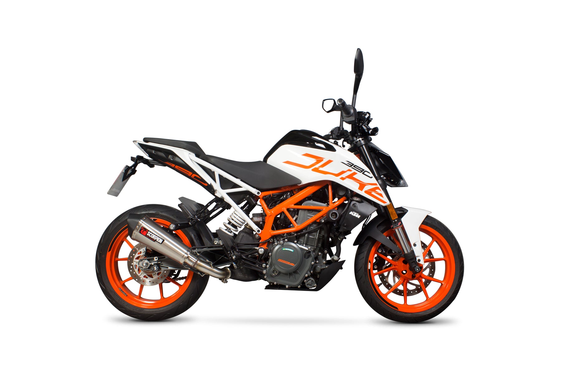 KTM Duke 390 (2017–2020) Scorpion Exhaust Serket Taper Slip-on - Brushed Stainless