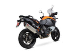 KTM Adventure 1050 (2015–2016) Scorpion Exhaust Serket Parallel Slip-on - Brushed Stainless - Beedspeed